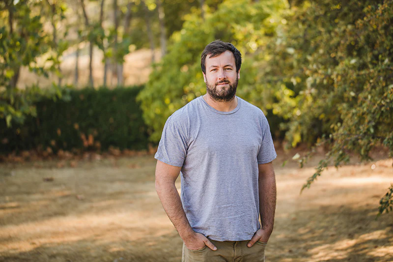 Cofounder Jack in a vineyard